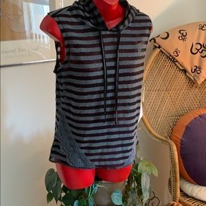 New with tags hooded sweater muscle top